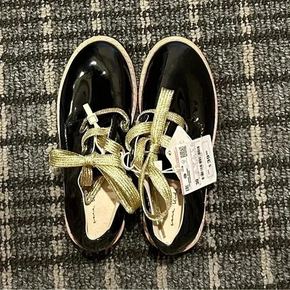 ZARA Patent Leather black kids shoes US Size 12.5 - Picture 6 of 12
